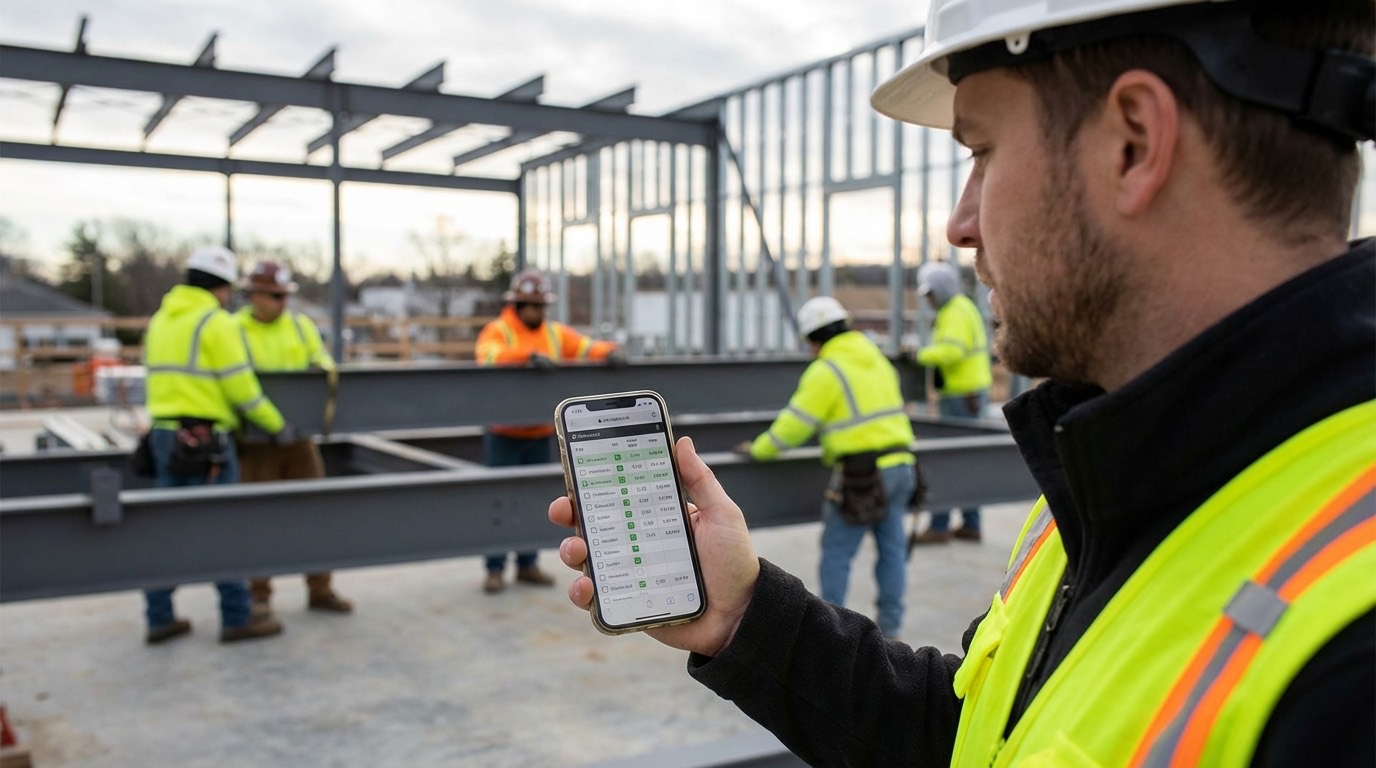 Examples of structured construction daily logs.